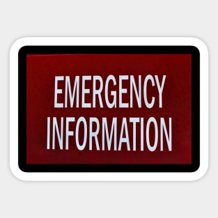 Emergency Information Sticker